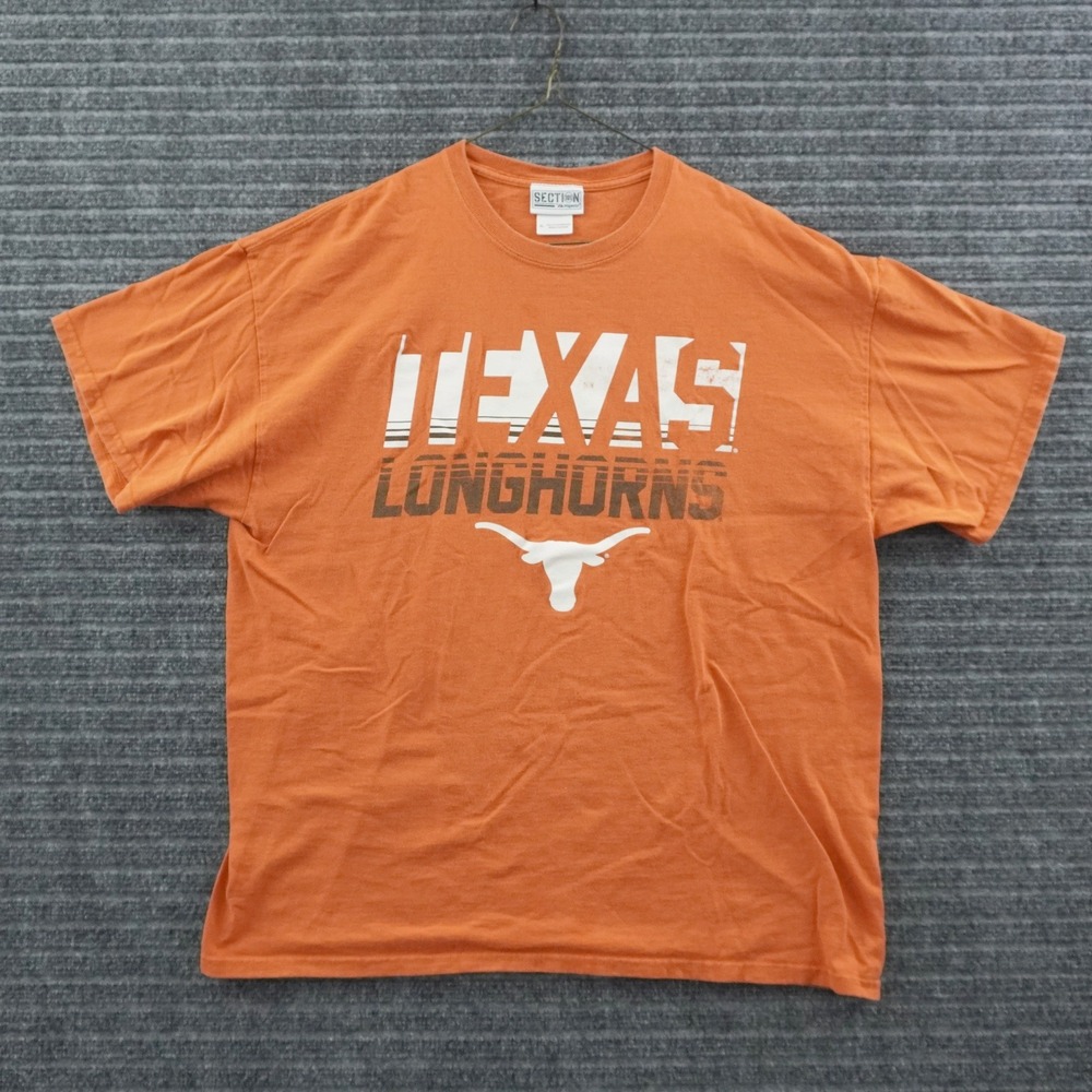 Majestic Texas Longhorns T-Shirt Mens XL Orange Graphic Tee NCAA Fan Gear